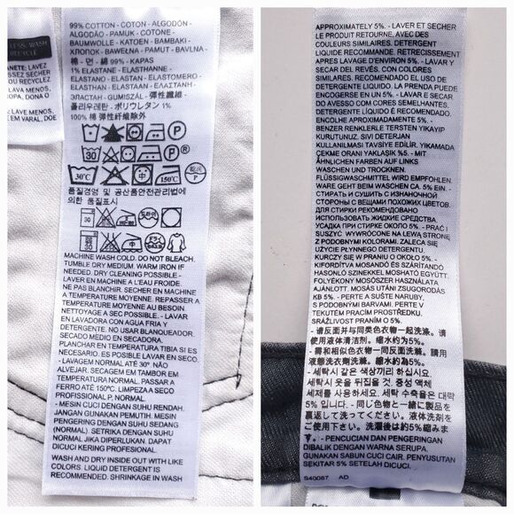 Levis Mens 511 Slim Fit Jeans Gray 34 x 27 Irregular (Tag says 36 x 30) Denim - Picture 13 of 16